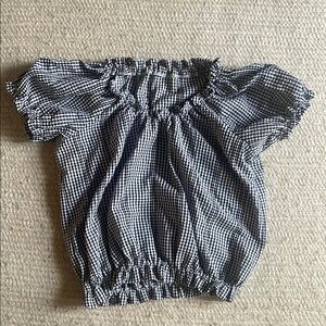 Handmade gathered top cropped!